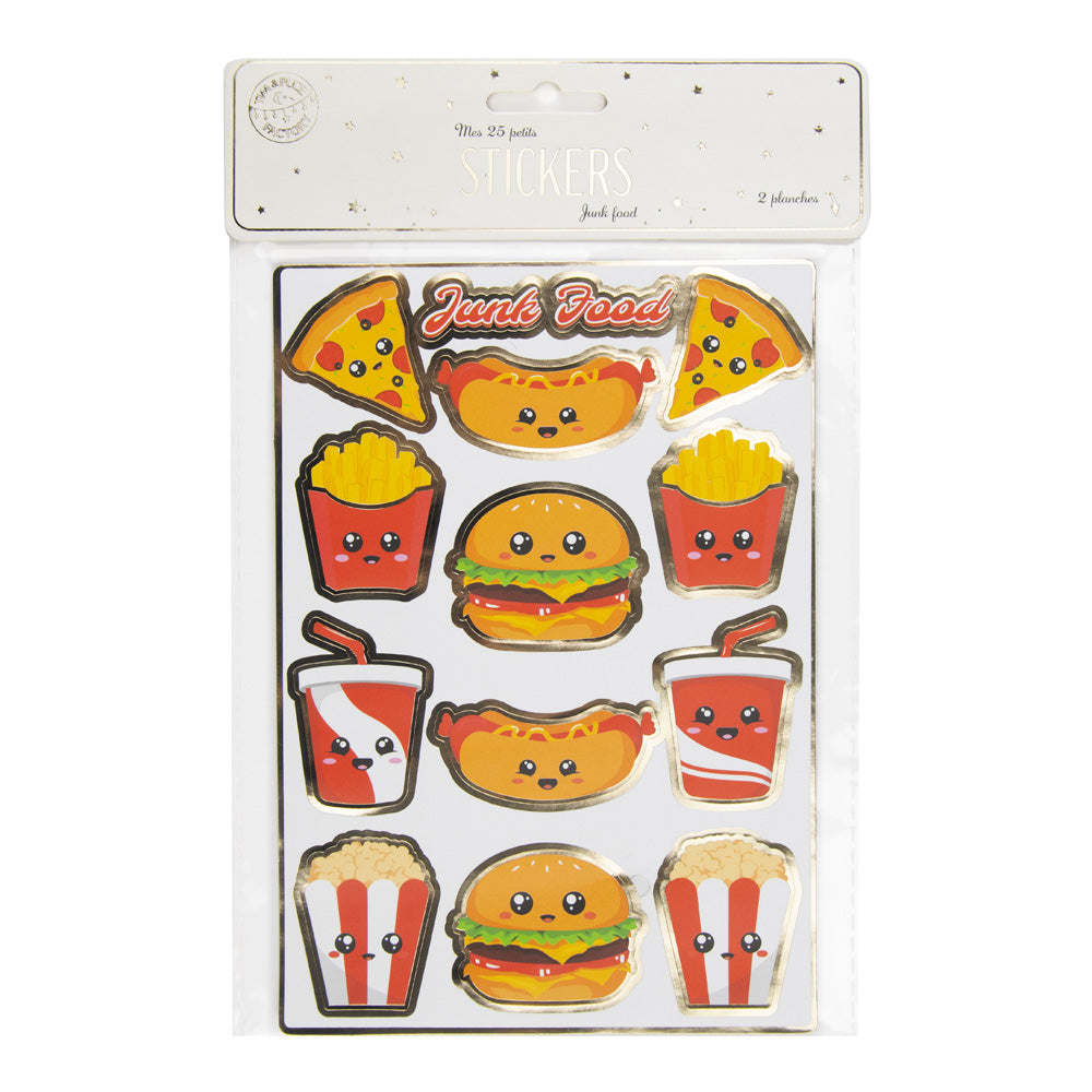 STICKERS JUNK FOOD X 25PCS
