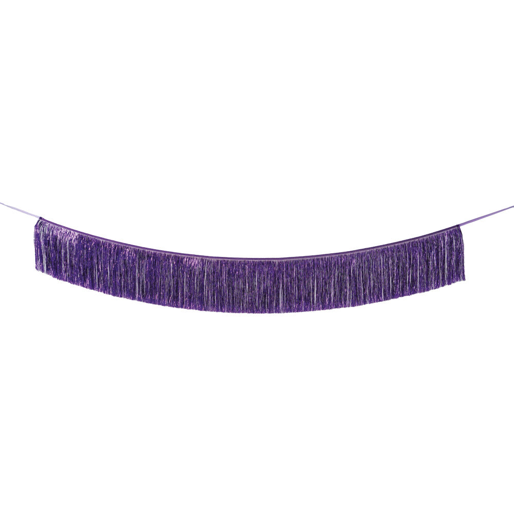 GUIRLANDE FRANGES LAMEES VIOLETTE