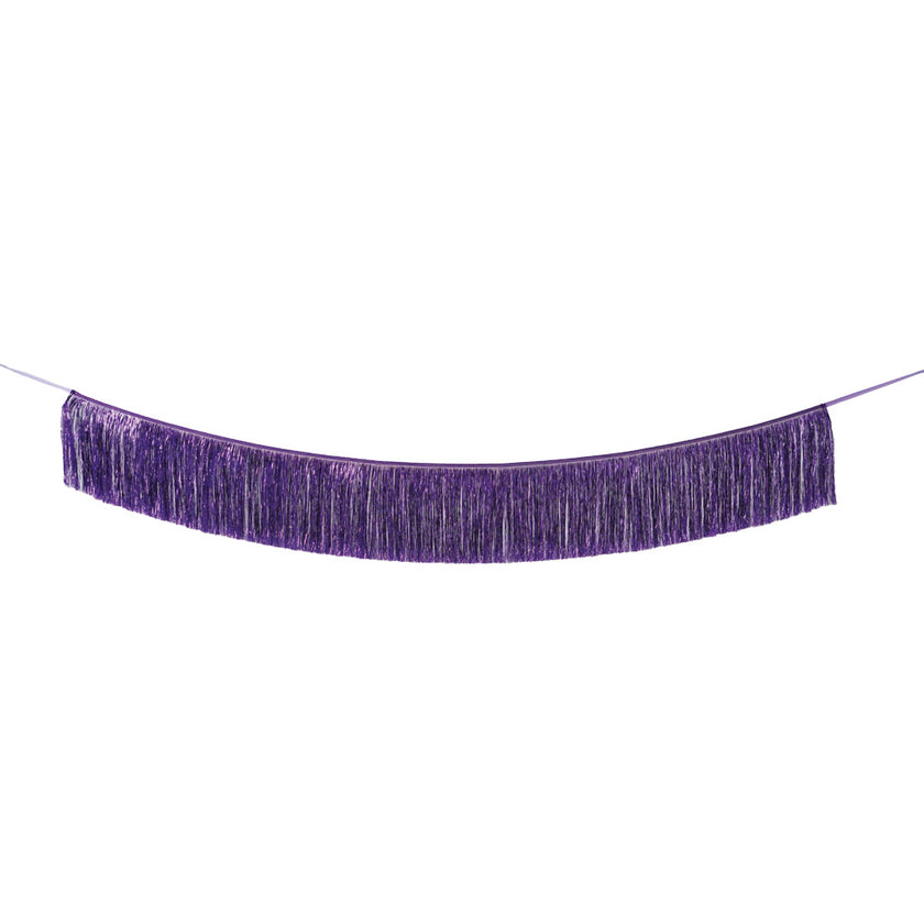 GUIRLANDE FRANGES LAMEES VIOLETTE