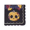 SERVIETTES FESTONNEES 33X33CM DIA DE LOS MUERTOS ET OR X 16