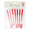 BOITES A POP-CORN ROUGE ET BLANCHE X 8