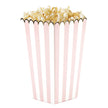 BOITES A POP-CORN ROSE PASTEL ET BLANCHE X 8