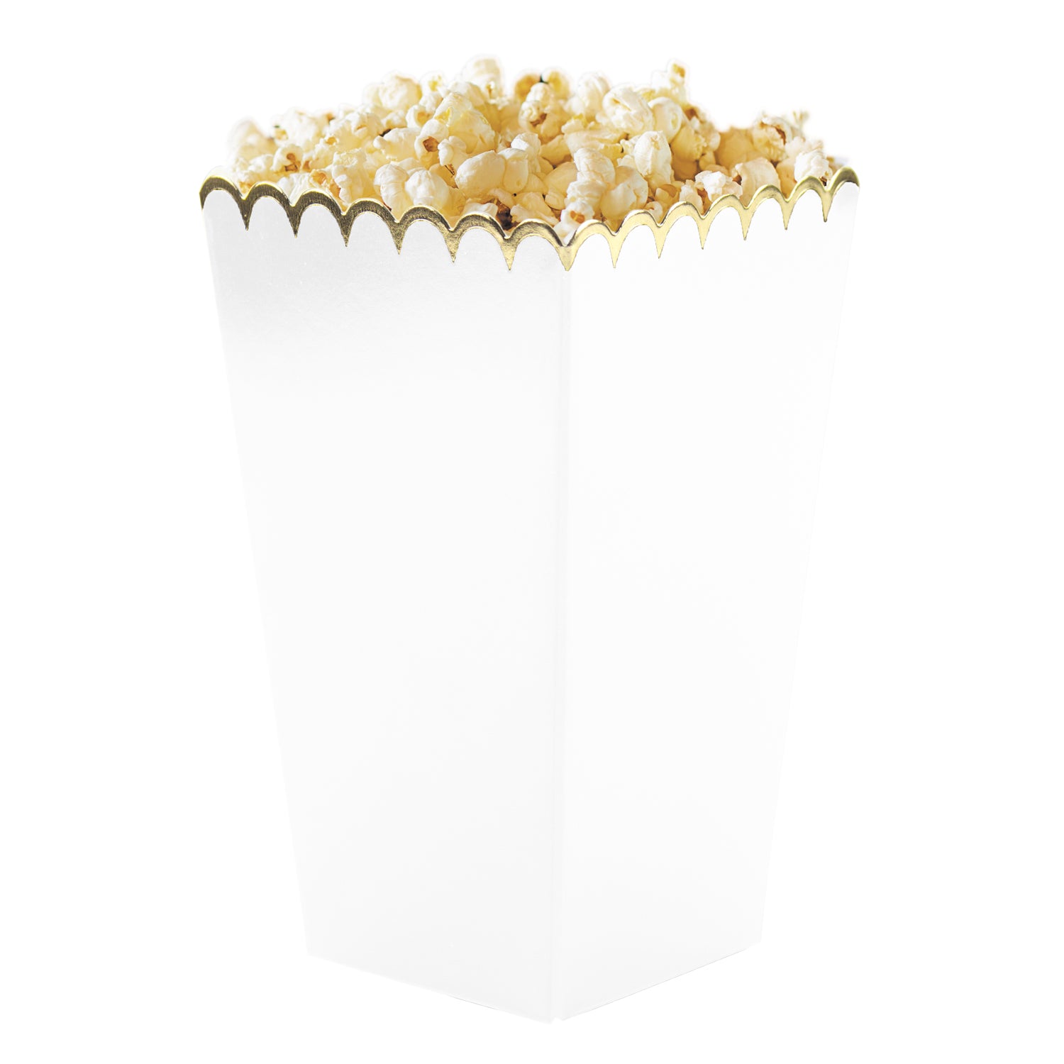 BOITES A POP-CORN BLANC ET OR X 8