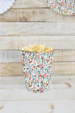 BOITES A POP-CORN FLEURS ET OR X 8