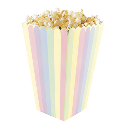 BOITES A POP-CORN ARC EN CIEL ET OR X 8
