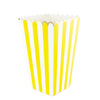 BOITES A POP-CORN JAUNE BLANC ET OR X 8