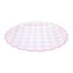 ASSIETTES FESTONNEES VICHY ROSE 23CM X 8