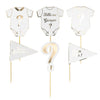 SET DE 6 DECORATIONS GENDER REVEAL POUR GATEAUX
