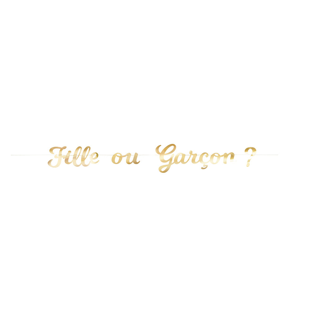 GUIRLANDE LETTRES FILLE OU GARCON GENDER REVEAL OR