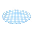 ASSIETTES FESTONNEES VICHY BLEU 23CM X 8