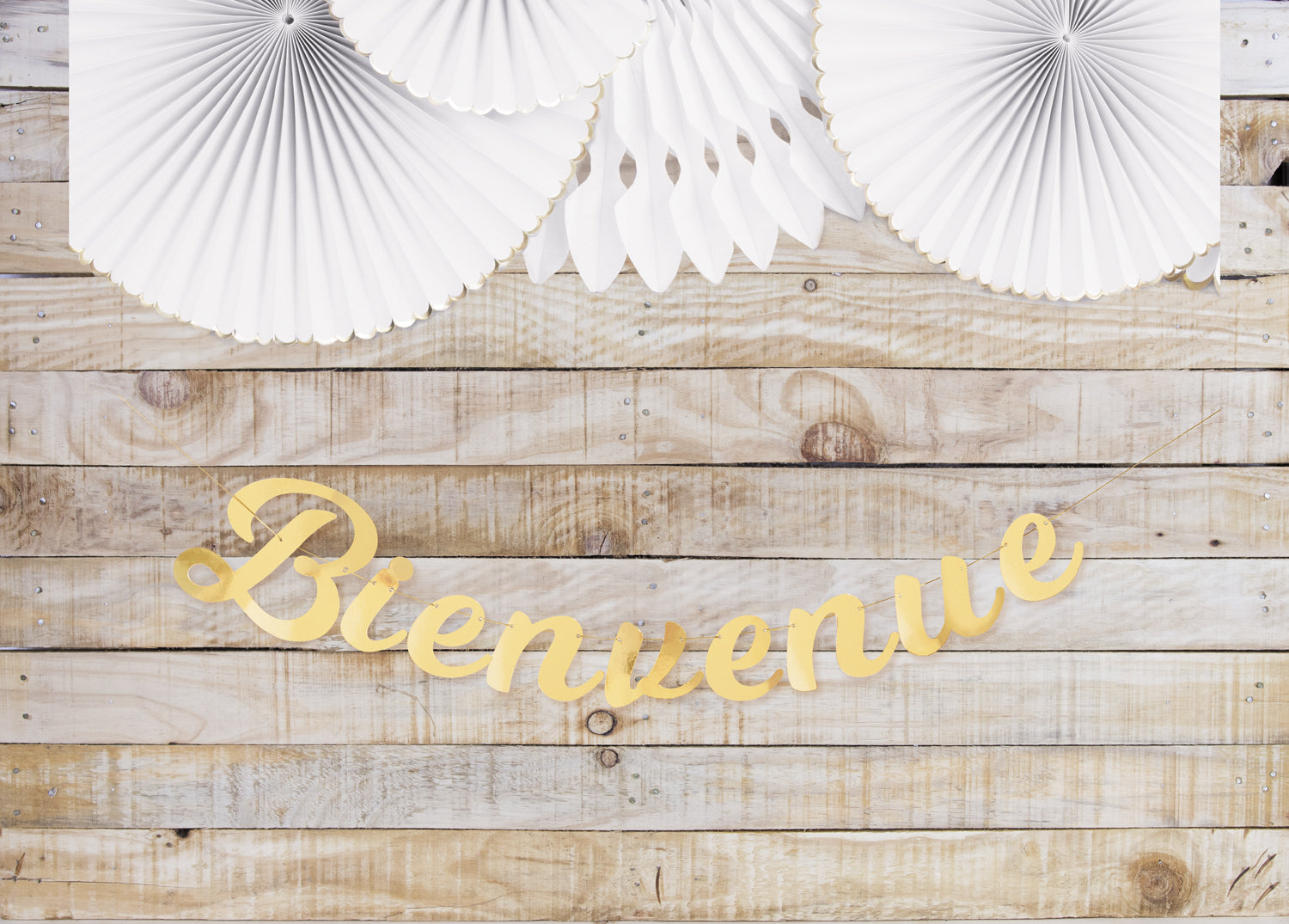 GUIRLANDE LETTRES BIENVENUE OR
