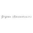GUIRLANDE LETTRES JOYEUX ANNIVERSAIRE ARGENT