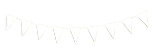 GUIRLANDE FANIONS FESTONNES BLANCHE ET OR 3M