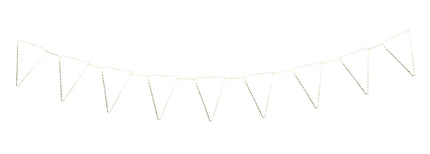 GUIRLANDE FANIONS FESTONNES BLANCHE ET OR 3M