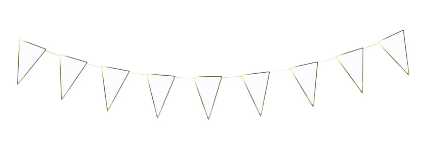 GUIRLANDE FANIONS BLANCHE ET OR 3M