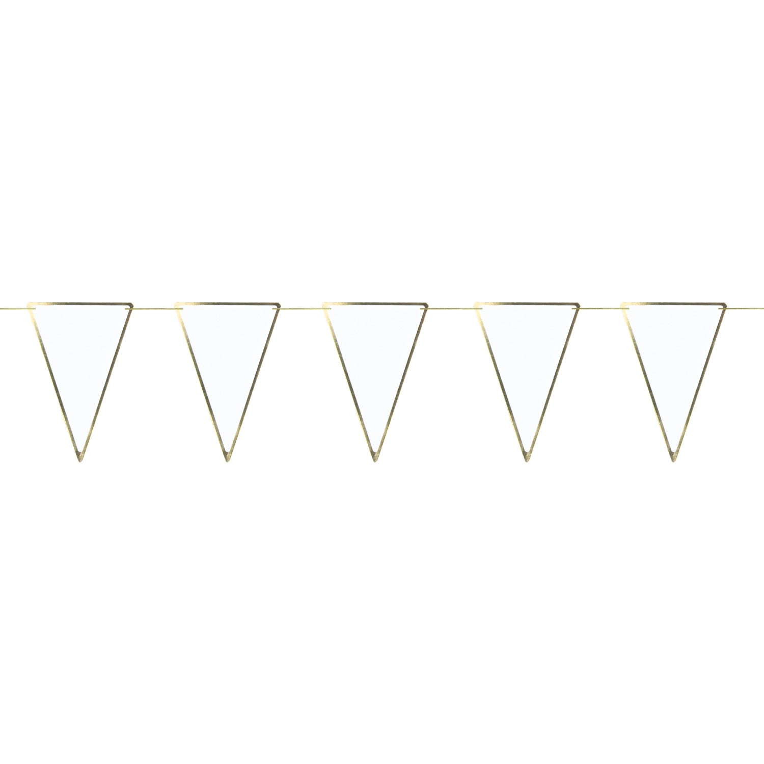 GUIRLANDE FANIONS BLANCHE ET OR 3M