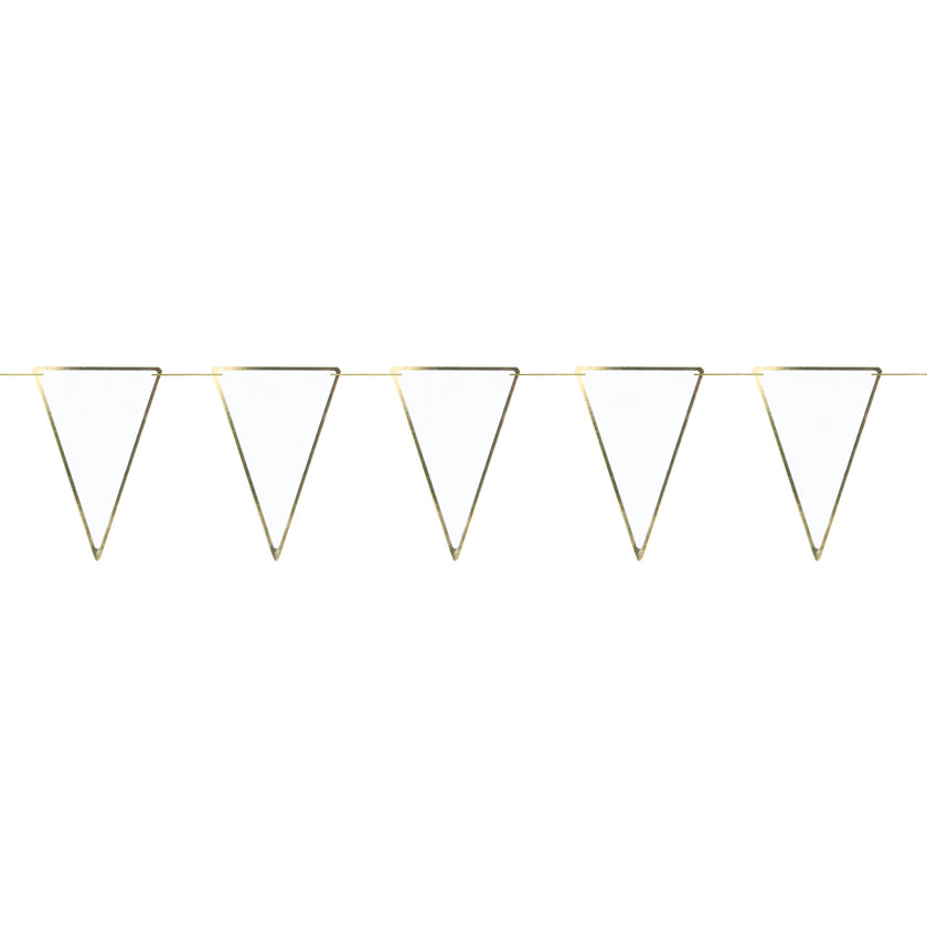 GUIRLANDE FANIONS BLANCHE ET OR 3M