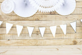 GUIRLANDE FANIONS BLANCHE ET OR 3M