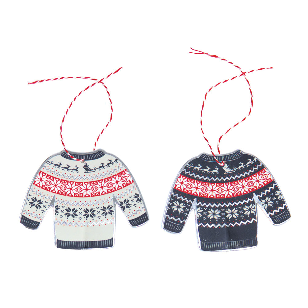 ETIQUETTES CADEAUX PULL MOCHE DE NOEL X 10