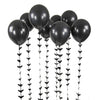 BALLONS DE BAUDRUCHE NOIRS A QUEUE CHAUVE SOURIS x 8