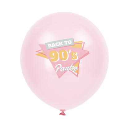 BALLONS DE BAUDRUCHE 90'S PARTY X 6