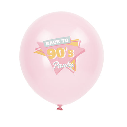 BALLONS DE BAUDRUCHE 90'S PARTY X 6