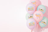 BALLONS DE BAUDRUCHE 90'S PARTY X 6