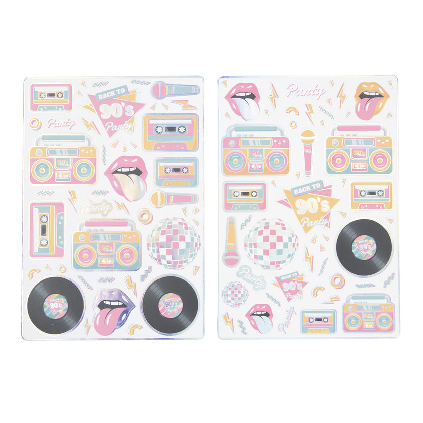 STICKERS 90'S PARTY X 100PCS