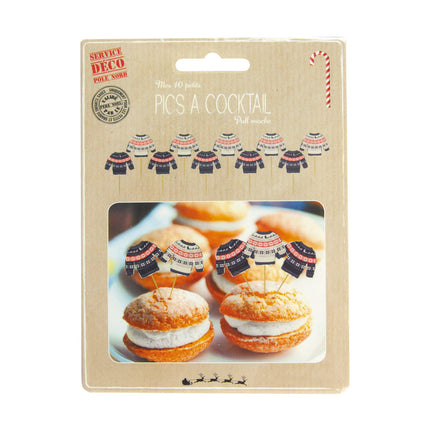 PICS A COCKTAIL PULL MOCHE DE NOEL X 10PCS