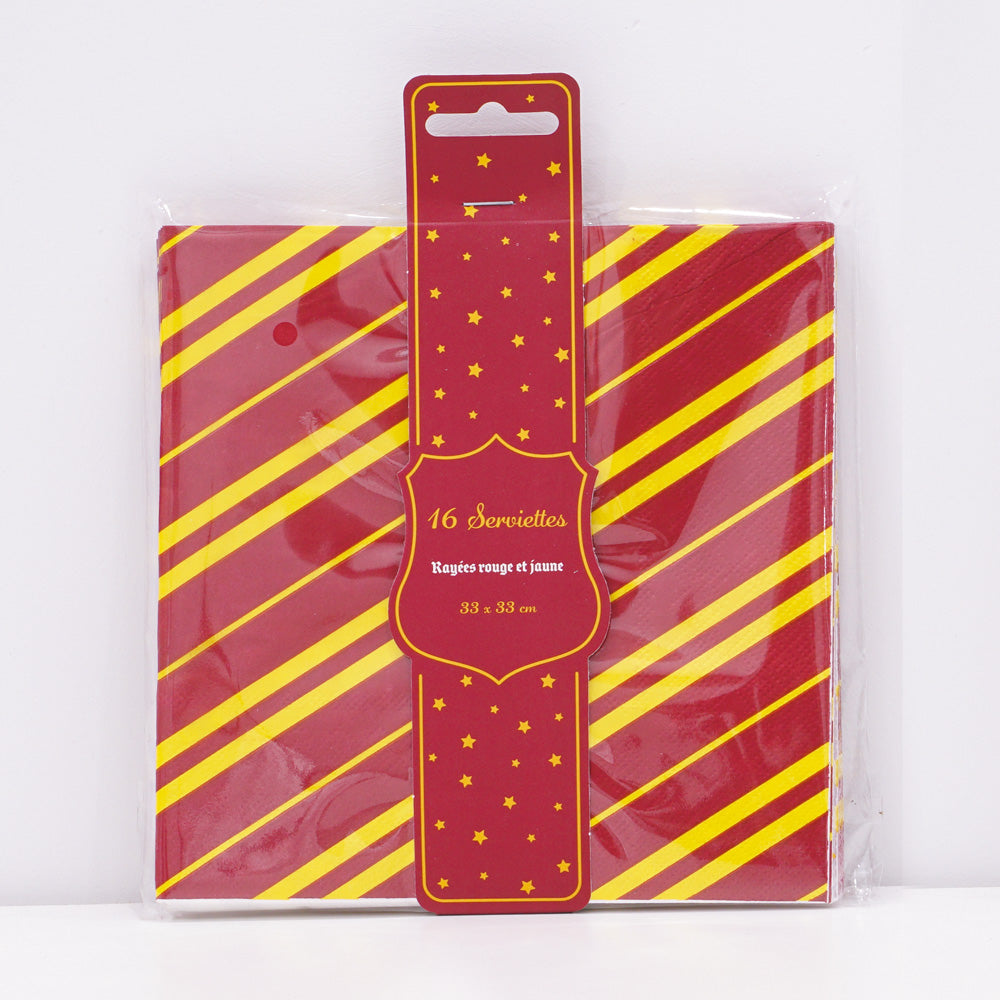 SERVIETTES RAYEES 33X33CM X 16