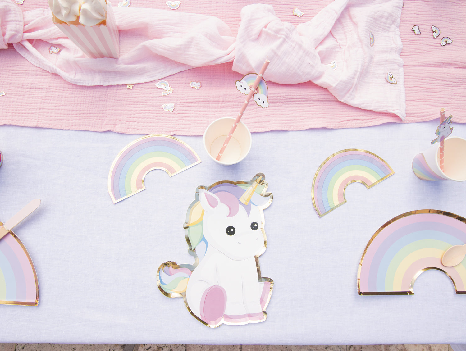 ASSIETTES BABY LICORNE 25CM X 8