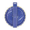 ASSIETTES FESTONNEES 23CM BLEU MARINE ET OR X 8