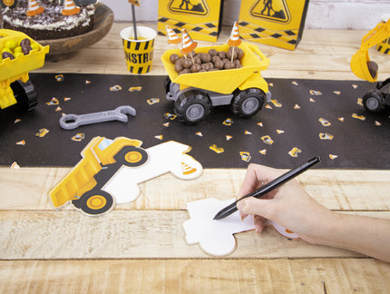 SET DE 8 INVITATIONS CHANTIER
