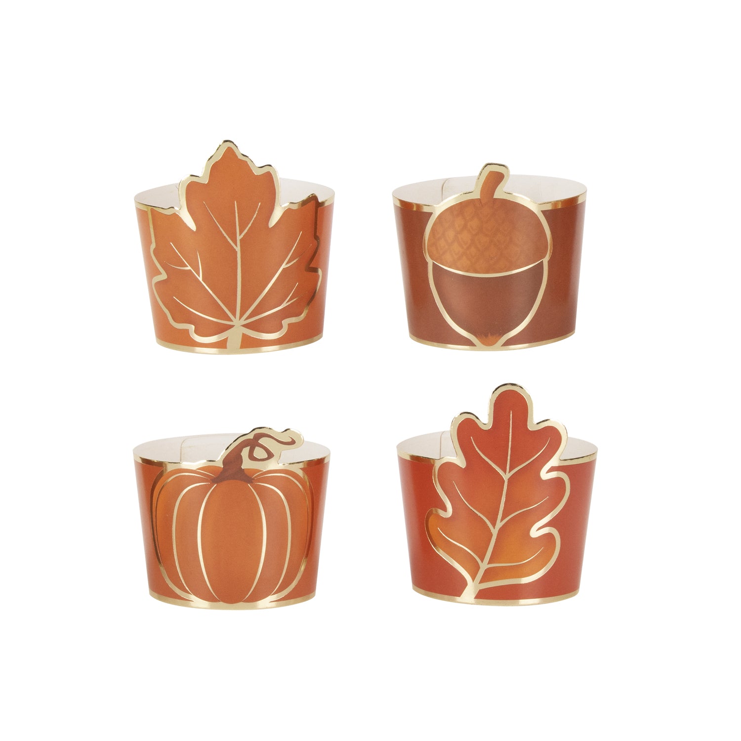 SET DE 8 DÉCORATIONS POUR VERRES AUTOMNE