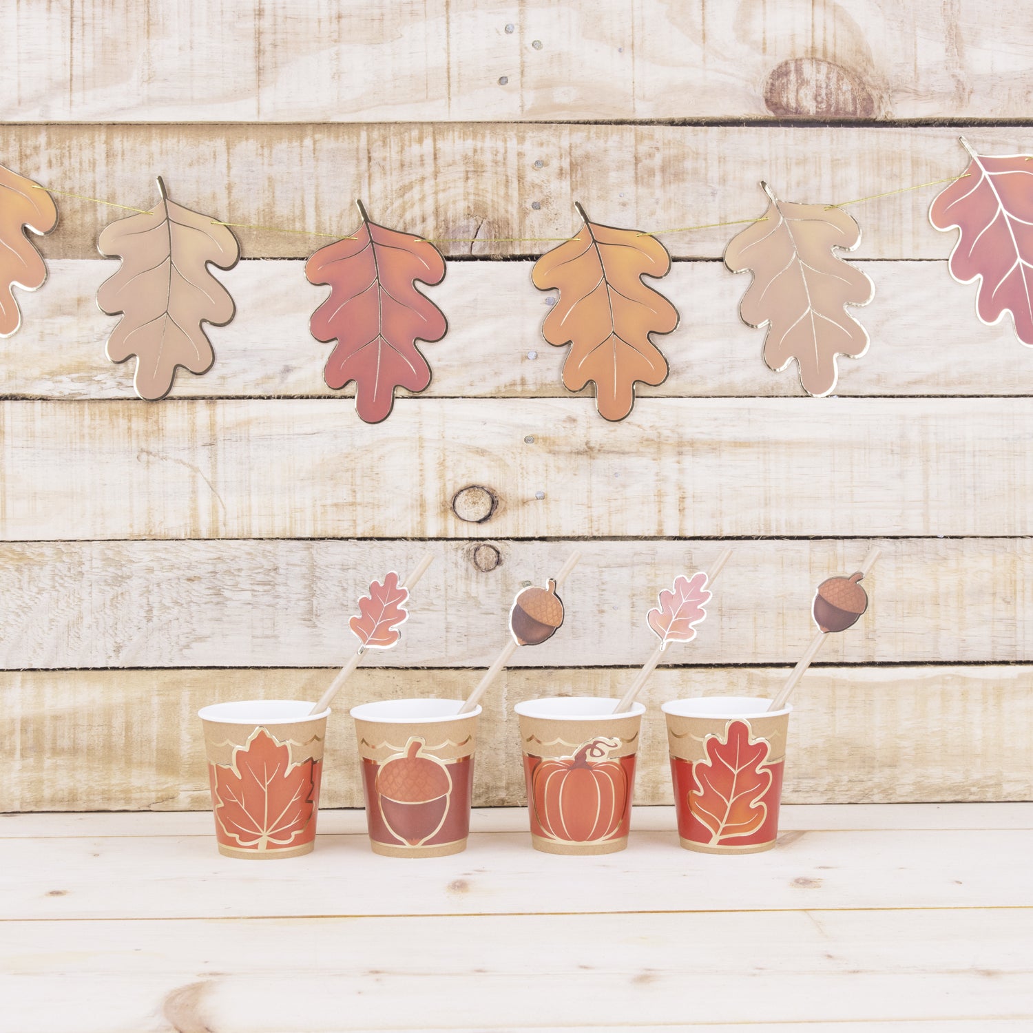 SET DE 8 DÉCORATIONS POUR VERRES AUTOMNE