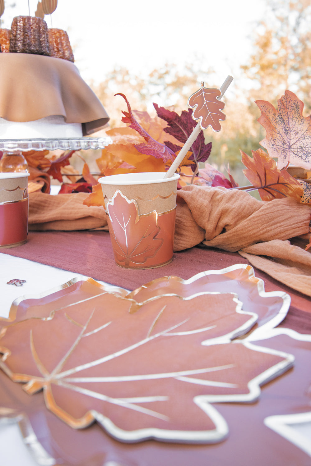 SET DE 8 DÉCORATIONS POUR VERRES AUTOMNE