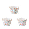 CUPCAKE WRAPPERS FLEURS ET OR X 6