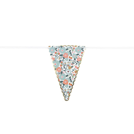 GUIRLANDE FANIONS FLEURS ET OR 3M