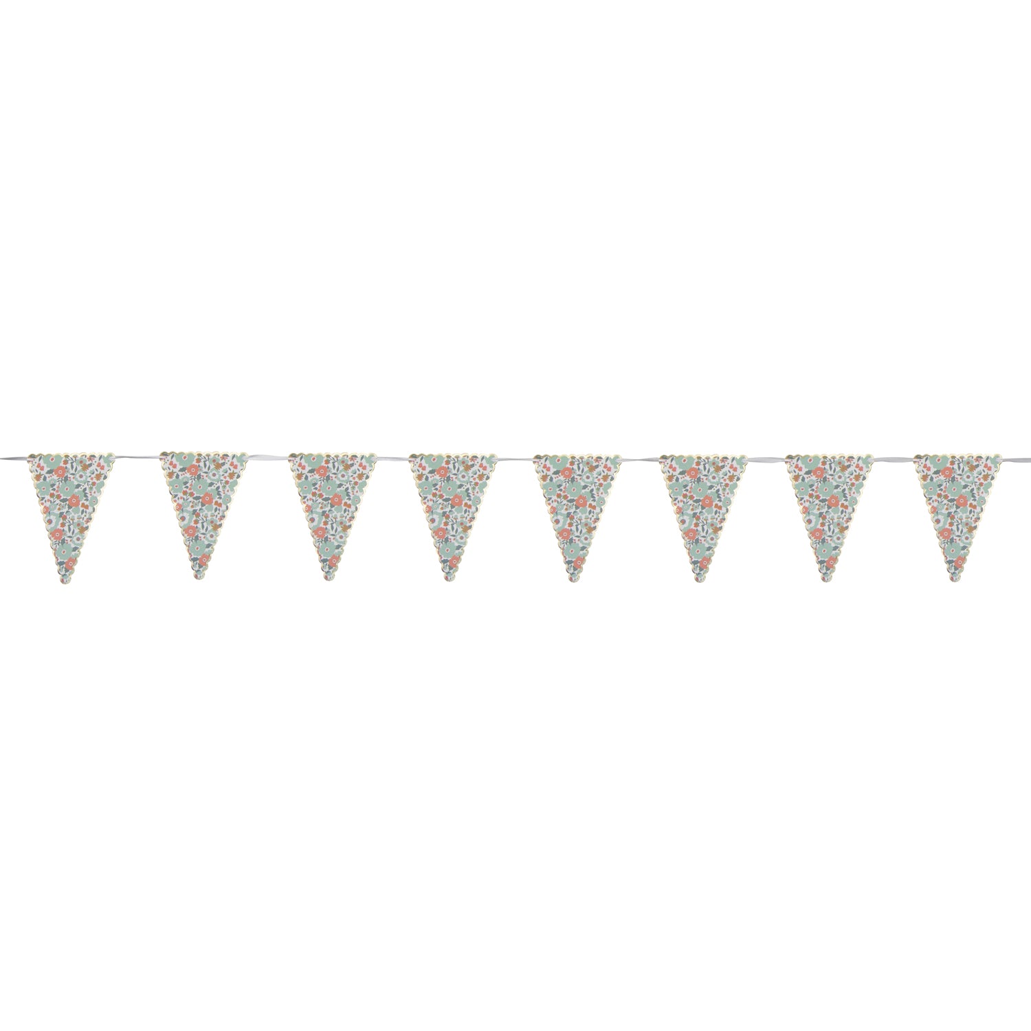 GUIRLANDE FANIONS FLEURS ET OR 3M
