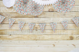 GUIRLANDE FANIONS FLEURS ET OR 3M