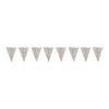 GUIRLANDE FANIONS FLEURS ET OR 3M