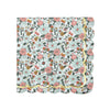 SERVIETTES FESTONNEES 33X33CM FLEURS ET OR X 16