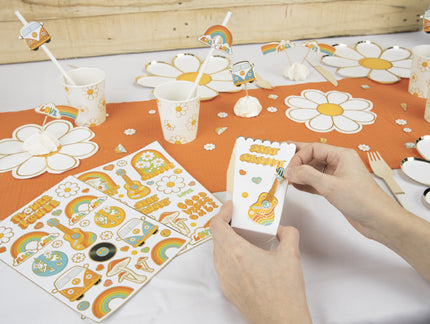 STICKERS HIPPY PARTY X 55 PCS