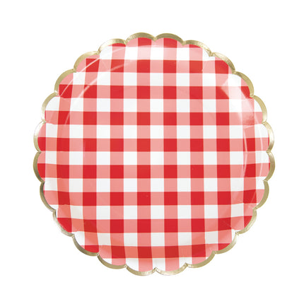 ASSIETTES FESTONNEES 23CM GUINGUETTE ET OR X 8