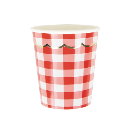 GOBELETS FESTONNES 200ML GUINGUETTE ET OR X 8
