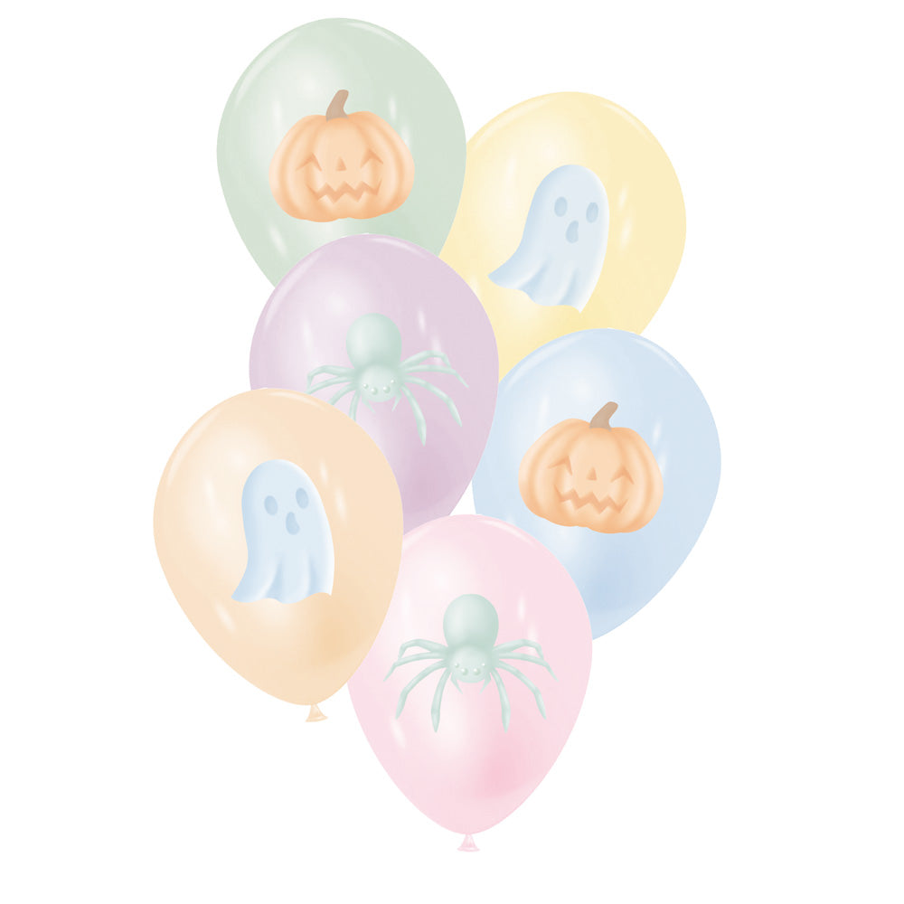 BALLONS DE BAUDRUCHE HALLOWEEN PASTEL X 6