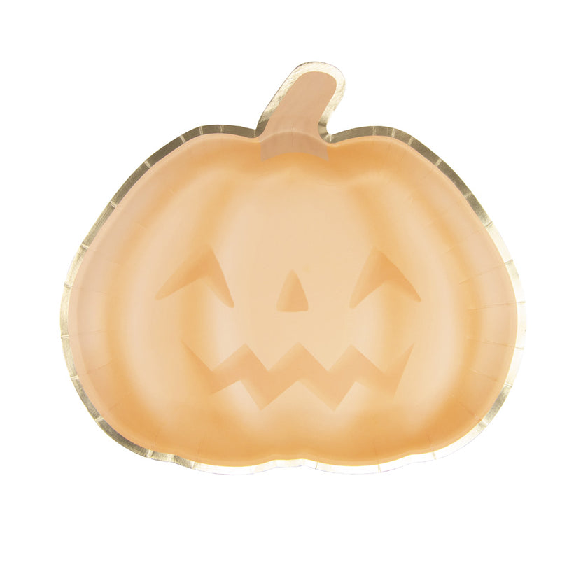 ASSIETTES CITROUILLE HALLOWEEN PASTEL 23CM  X 8