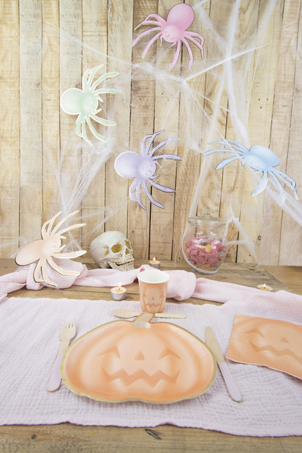 ASSIETTES CITROUILLE HALLOWEEN PASTEL 23CM  X 8