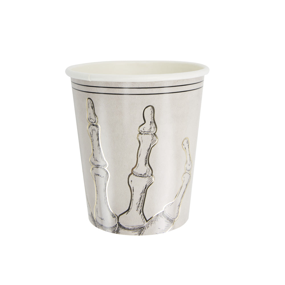 GOBELETS 200ML MAIN SQUELETTE CABINET DE CURIOSITES X 8