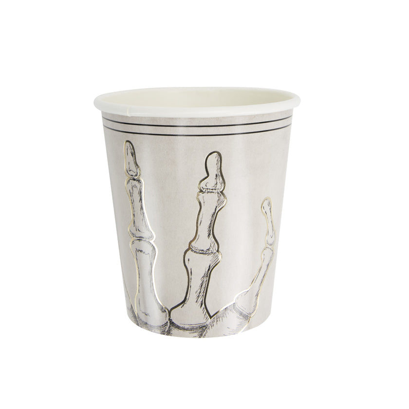 GOBELETS 200ML MAIN SQUELETTE CABINET DE CURIOSITES X 8